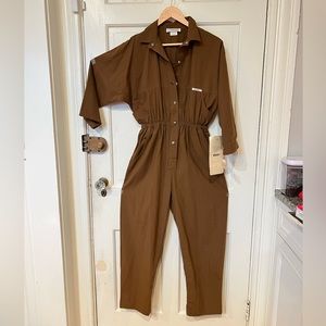 Vintage Brown Cotton Jumpsuit- NWT!